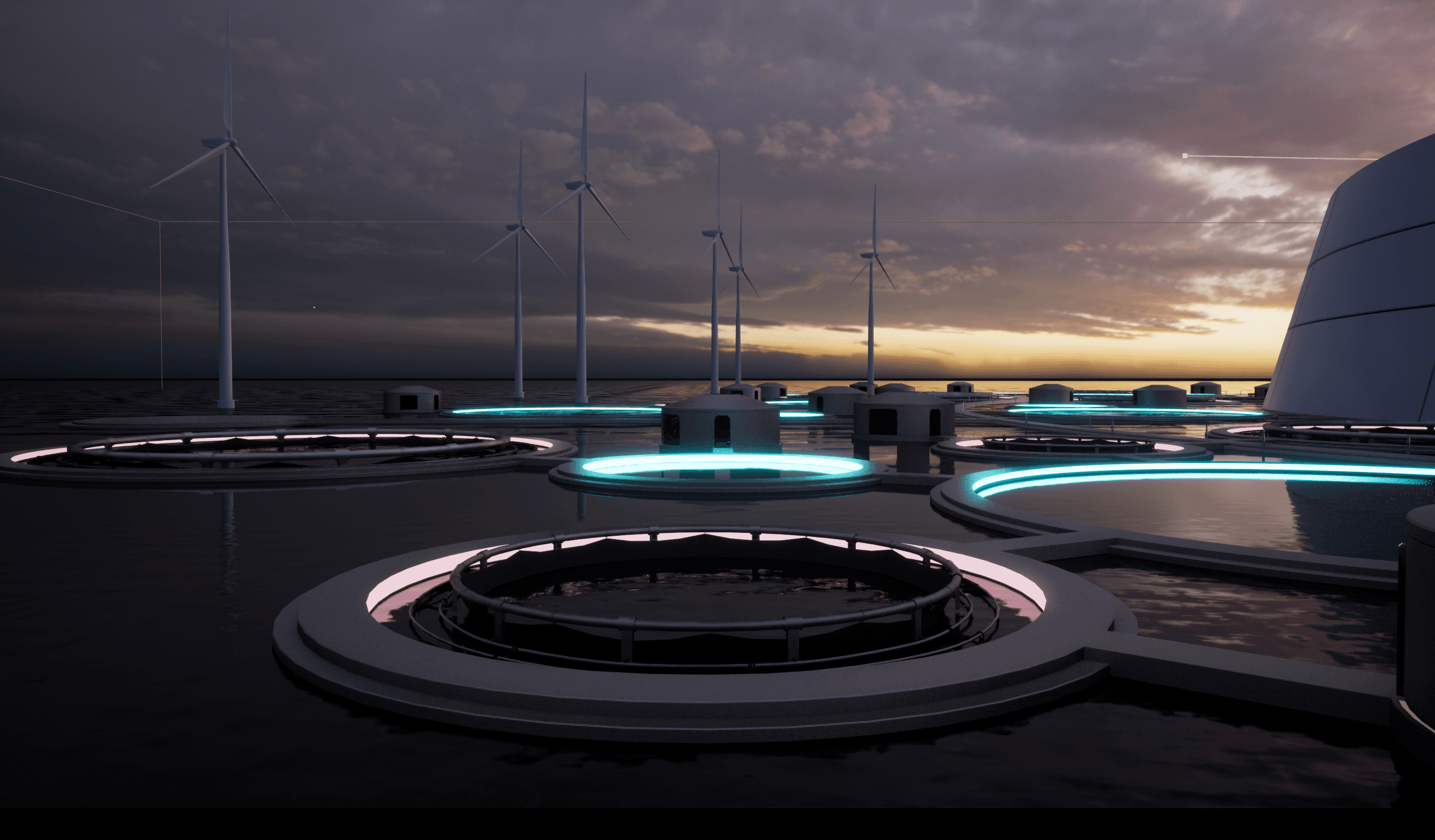 Water City Sustainable Farm with textures