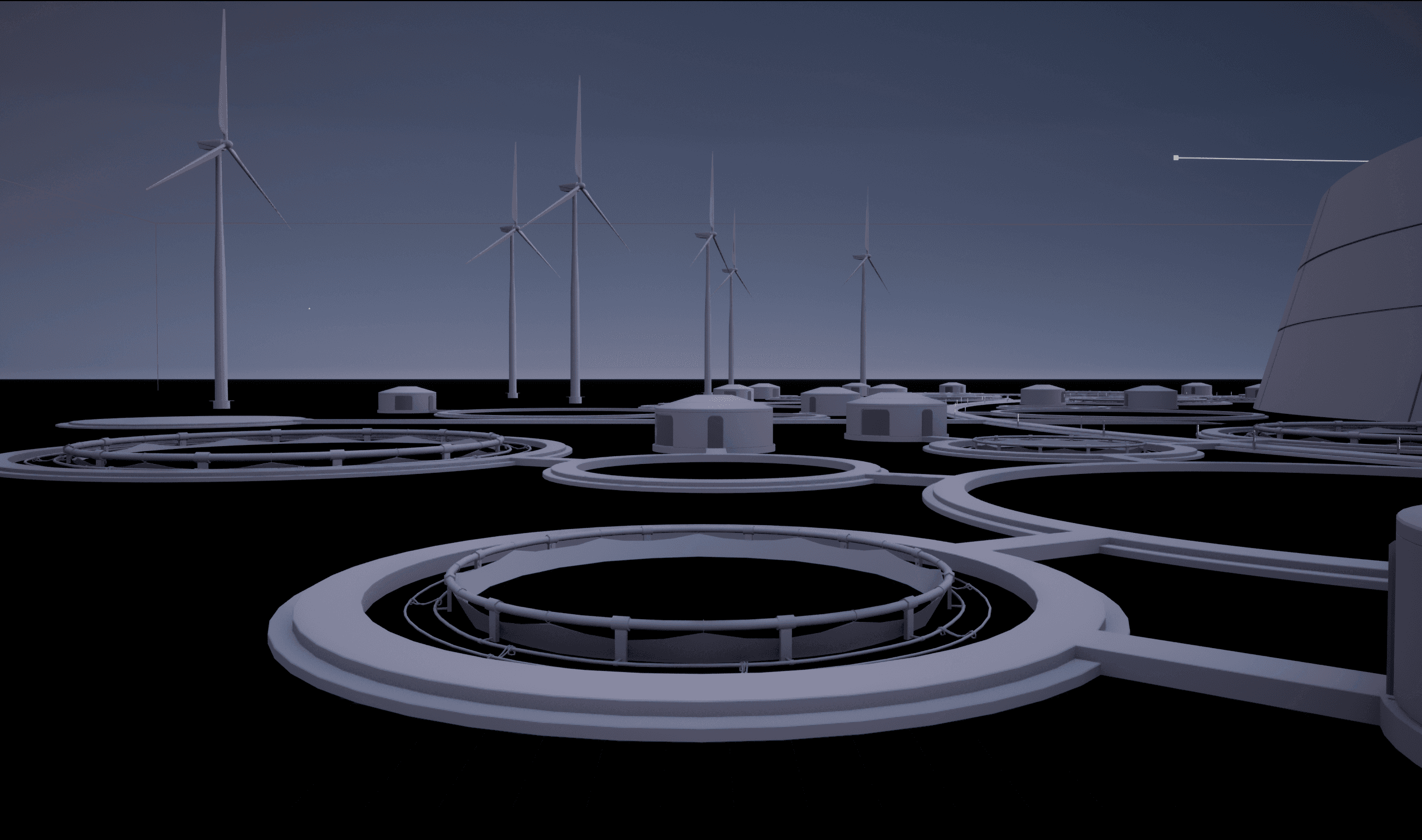 Water City Sustainable Farm without textures