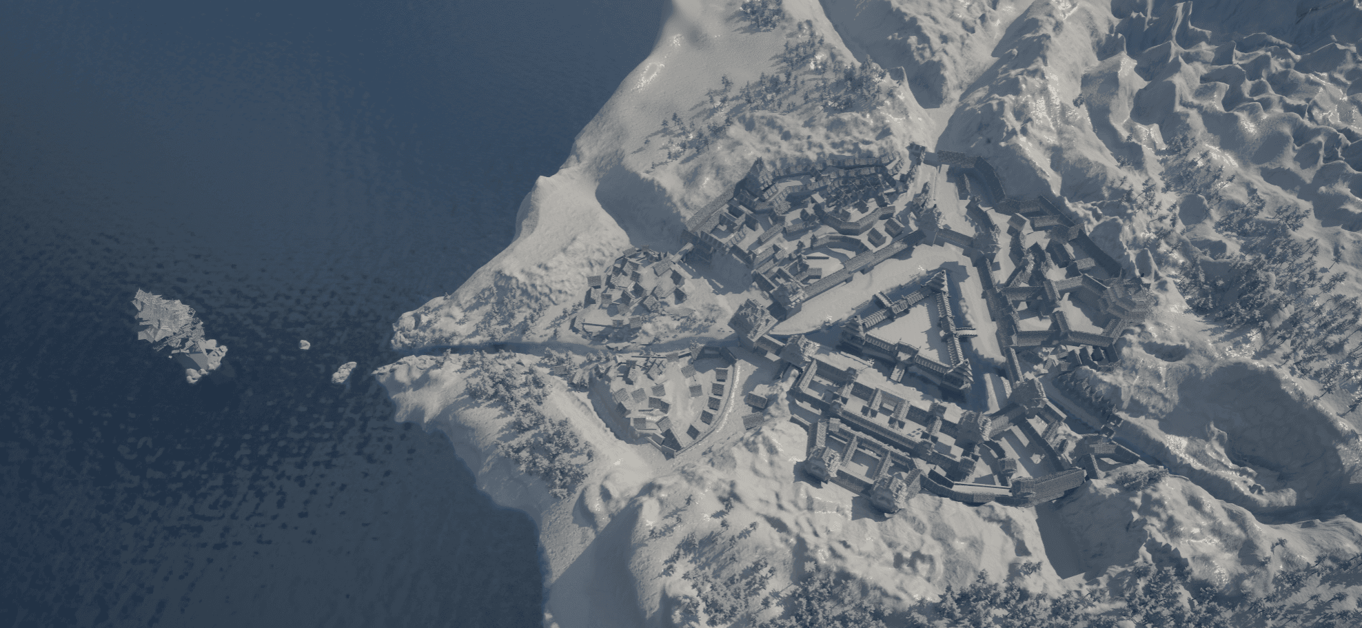 Mockup of the Fire City without textures